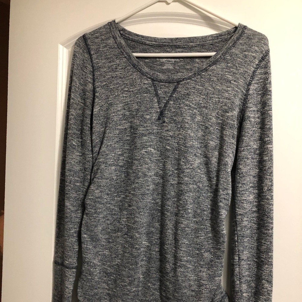 Longsleeve dark blue maternity shirt. Size XS.